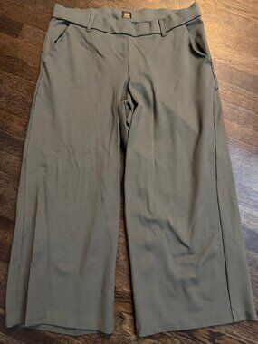 Lee, Wide Leg Stretch Pull On Trousers, Size 18W Petite